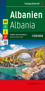 Albanien, Straßen- und Freizeitkarte 1:150.000, freytag & berndt - 