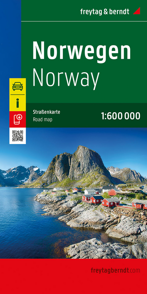 Norwegen, Straßenkarte 1:600.000, freytag & berndt