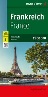 Frankreich, Straßenkarte 1:800.000, freytag & berndt - 