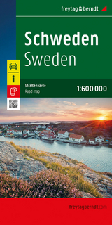 Schweden, Straßenkarte 1:600.000, freytag & berndt - 