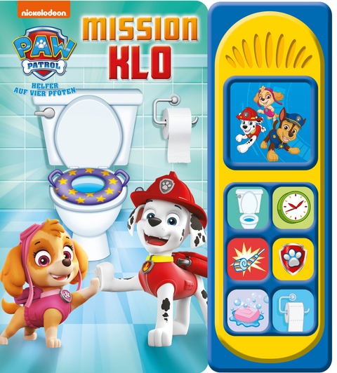 PAW Patrol - Mission Klo - Soundbuch - Pappbilderbuch mit 7 Geräuschen - 