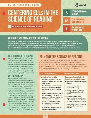 Centering Ells in the Science of Reading (Quick Reference Guide) - Aileen Hower, Pérsida Himmele