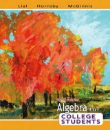 Algebra for College Students - Lial, Margaret L.; Hornsby, John; McGinnis, Terry