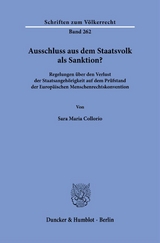 Ausschluss aus dem Staatsvolk als Sanktion? - Sara Maria Collorio