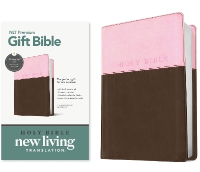 NLT Premium Gift Bible, Filament Enabled, Pink/Dark Brown