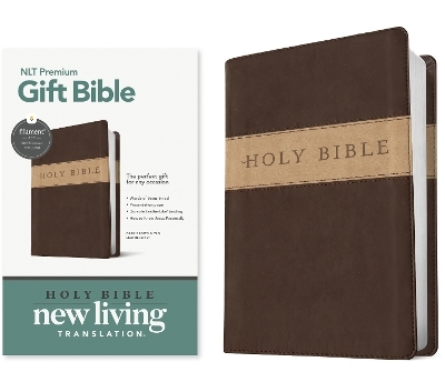 NLT Premium Gift Bible, Filament Enabled, Dark Brown/Tan