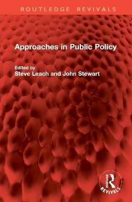 Approaches in Public Policy - 