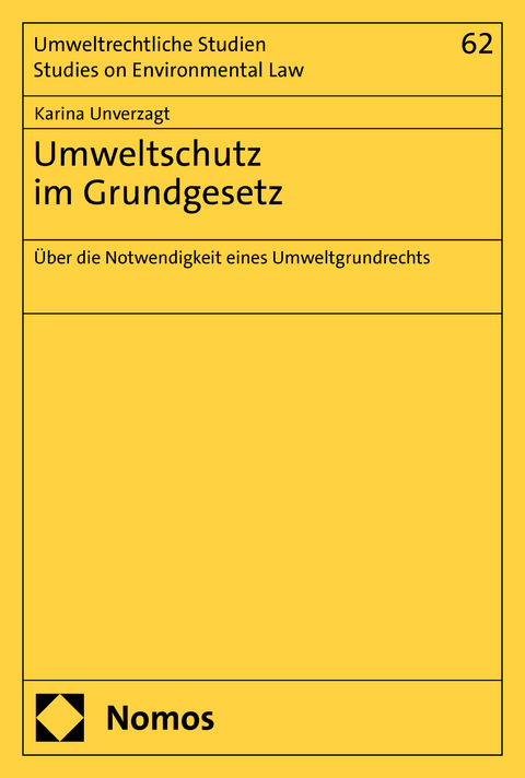 Umweltschutz im Grundgesetz - Karina Unverzagt