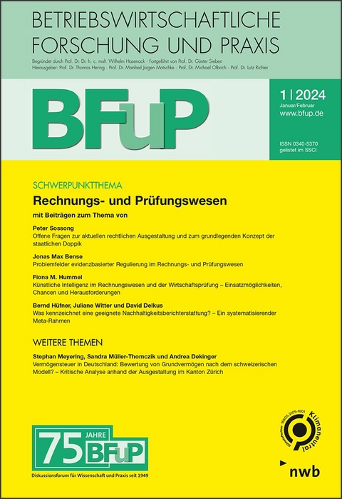 BFuP - Betriebswirtschaftliche Forschung und Praxis online