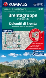 KOMPASS Wanderkarte 73 Brentagruppe, Weltnaturerbe / Dolomiti di Brenta 1:50.000