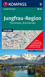 KOMPASS Wanderkarte 84 Jungfrau-Region, Thunersee, Brienzersee 1:40.000