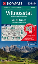 KOMPASS Wanderkarte 627 Villnösstal / Val di Funes, Naturpark Puez-Geisler / Parco Naturale Puez-Odle 1:25.000