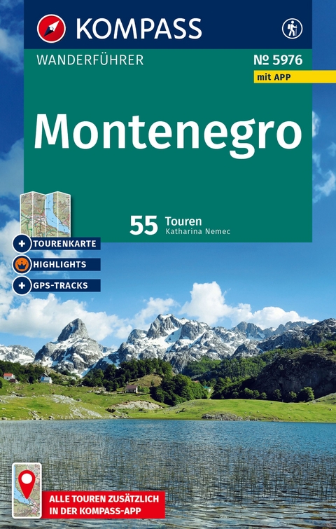 KOMPASS Wanderführer Montenegro, 55 Touren mit Extra-Tourenkarte - Katharina Nemec