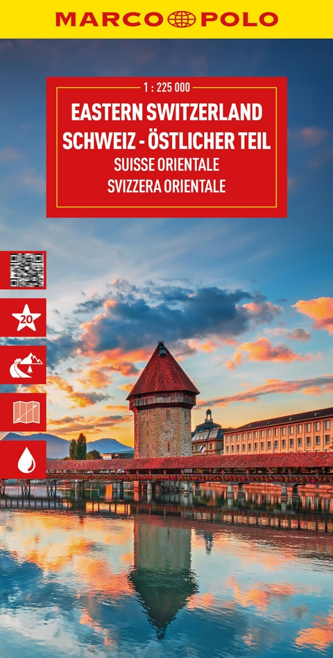 MARCO POLO Reisekarte Schweiz 02 Schweiz - Östlicher Teil 1:225.000