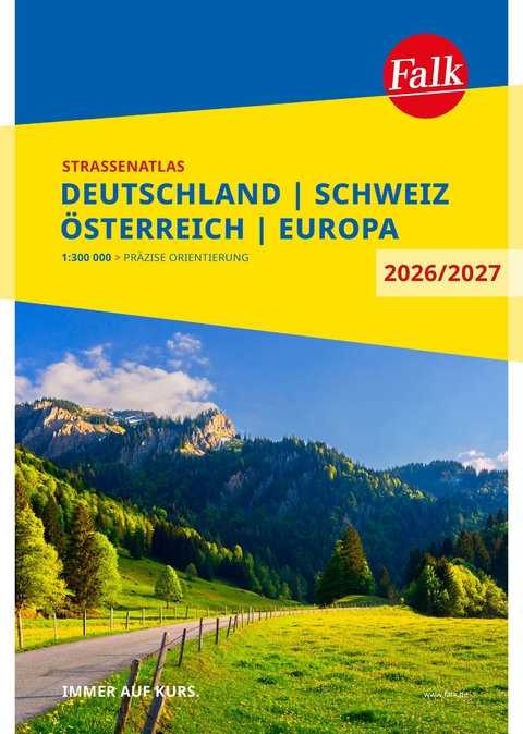 Falk Straßenatlas 2026/2027 Deutschland, Schweiz, Österreich 1:300.000