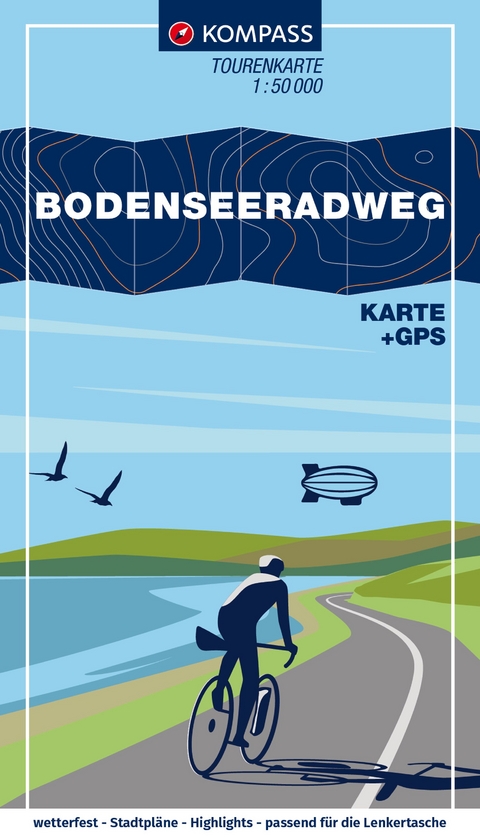 KOMPASS Fahrrad-Tourenkarte Bodenseeradweg 1:50.000