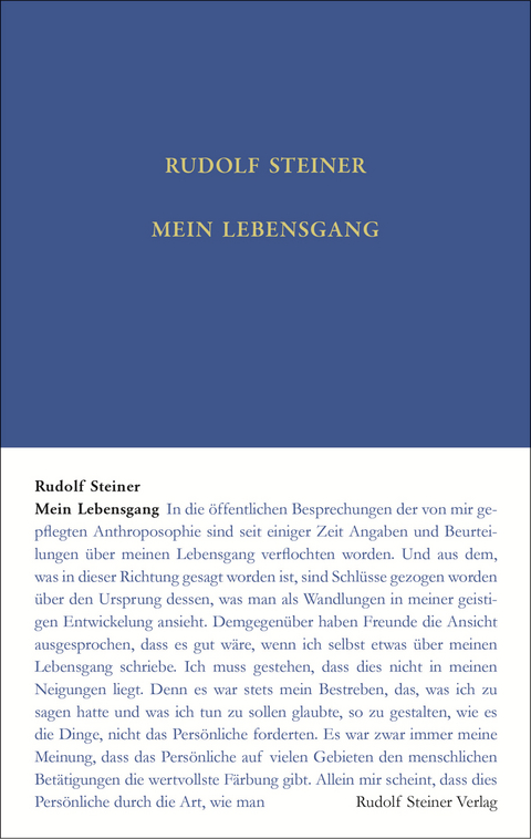 Mein Lebensgang - Rudolf Steiner