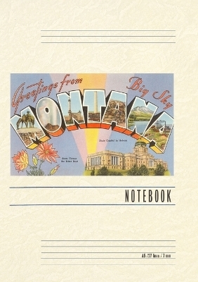 Vintage Lined Notebook Greetings from Montana