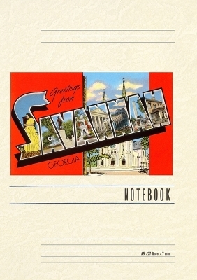 Vintage Lined Notebook Greetings from Savannah