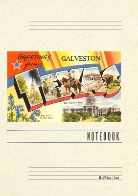 Vintage Lined Notebook Greetings from Galveston, Texas