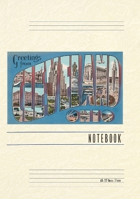 Vintage Lined Notebook Greetings from Cleveland