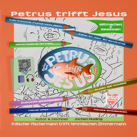 Petrus trifft Jesus zum Ausmalen - Jochen Nuding