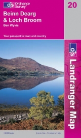 Beinn Dearg and Loch Broom, Ben Wyvis - Ordnance Survey