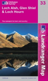 Loch Alsh, Glen Shiel and Loch Hourn - Ordnance Survey