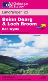 Beinn Dearg and Loch Broom, Ben Wyvis - Ordnance Survey