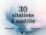 30 citations à méditer -  Collectif, FV Éditions