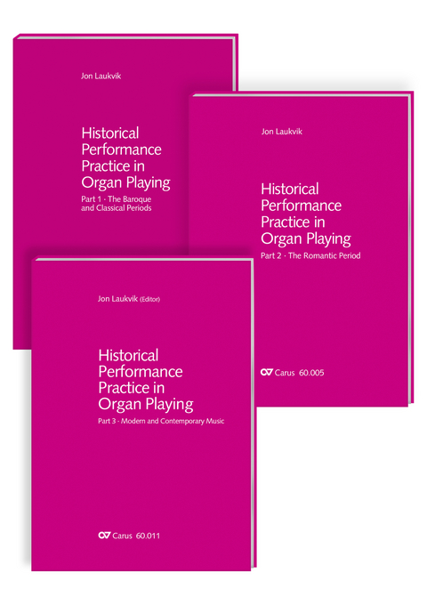 Historical Performance Practice in Organ Playing. Vol. 1-3 + sheet music volume - Jon Laukvik