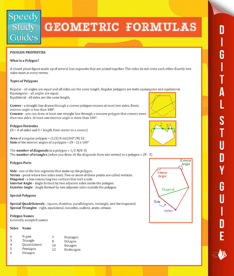 Geometric Formulas (Speedy Study Guide) -  Speedy Publishing