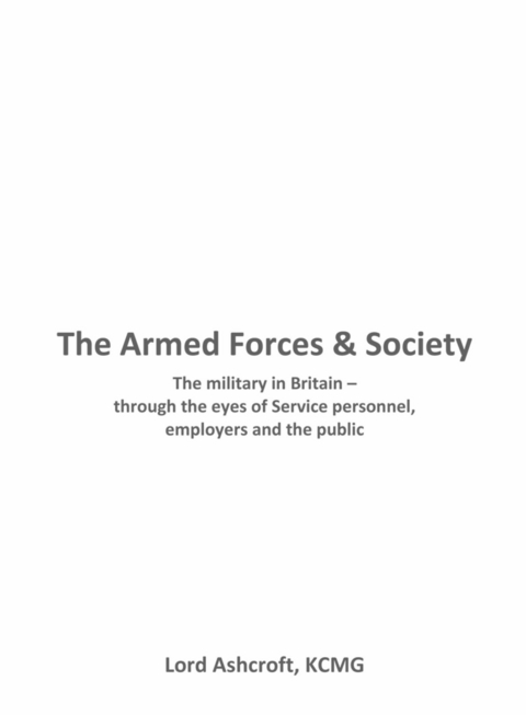 The Armed Forces and Society - Michael Ashcroft