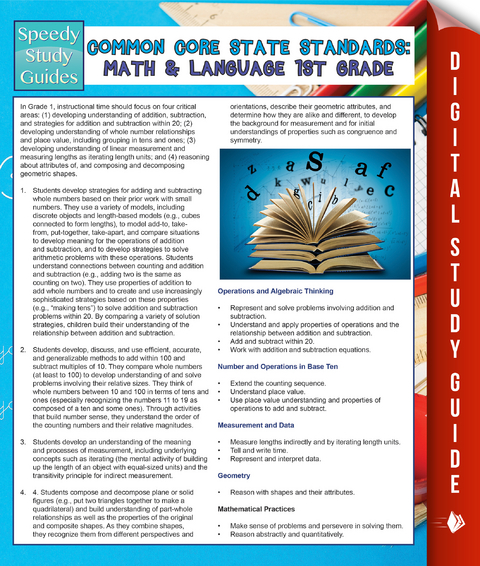 Common Core State Standards: Math And Language 1st Grade -  Speedy Publishing