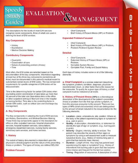 Evaluation And Management (Speedy Study Guides) -  Speedy Publishing