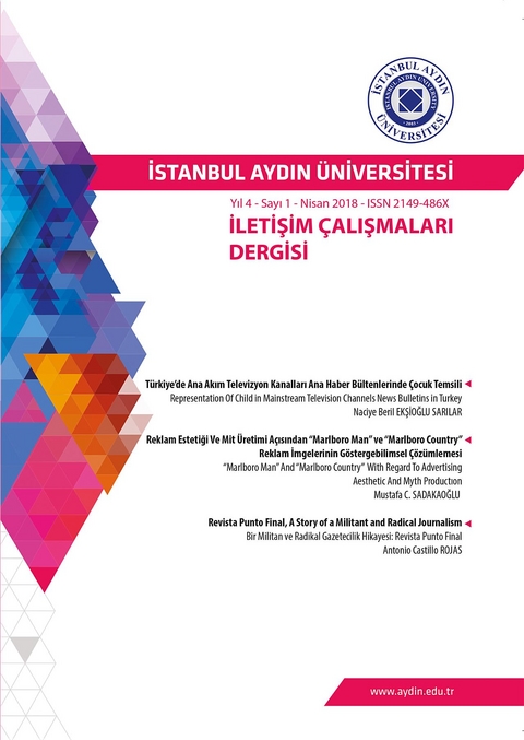 İSTANBUL AYDIN ÜNİVERSİTESİ İLETİŞİM ÇALIŞMALARI DERGİSİ - 