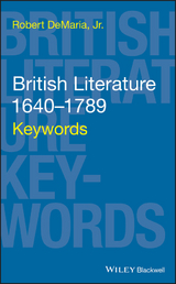 British Literature 1640-1789 -  Jr. Robert DeMaria