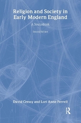 Religion and Society in Early Modern England - Cressy, David; Ferrell, Lori Anne