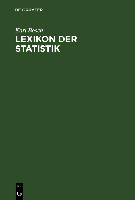 Lexikon der Statistik - Karl Bosch