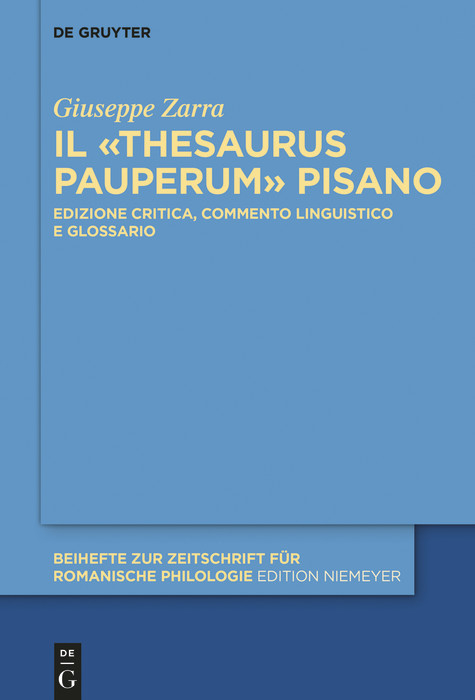 Il «Thesaurus pauperum» pisano -  Giuseppe Zarra