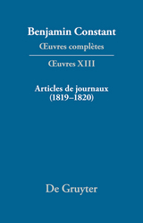 Articles de journaux (1819–1820) - 