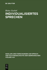 Individualisiertes Sprechen - Heinz Gockel