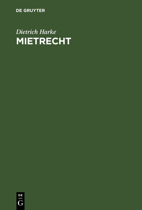 Mietrecht - Dietrich Harke