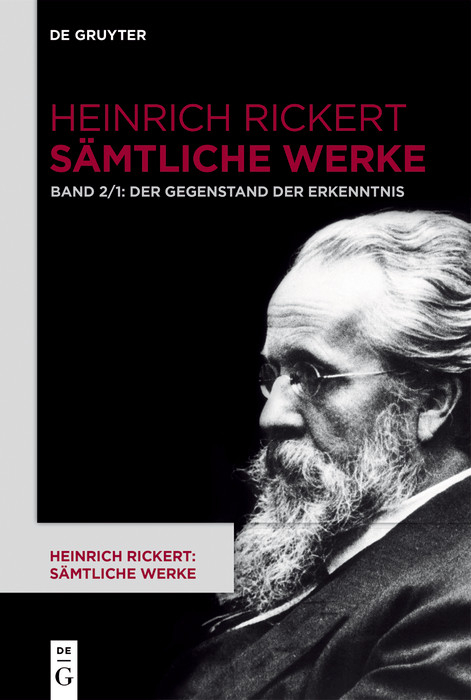 Der Gegenstand der Erkenntnis -  Heinrich Rickert