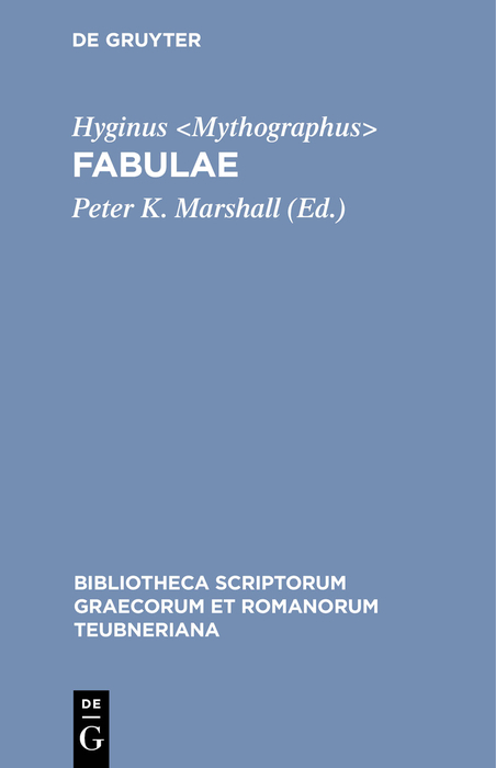 Fabulae -  Hyginus <  Mythographus>  