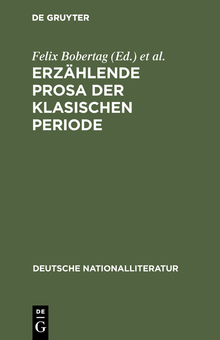 Erzählende Prosa der klasischen Periode - 