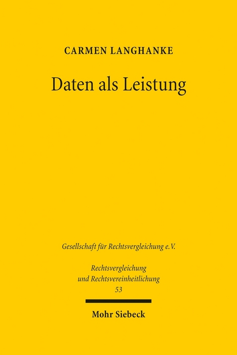 Daten als Leistung -  Carmen Langhanke