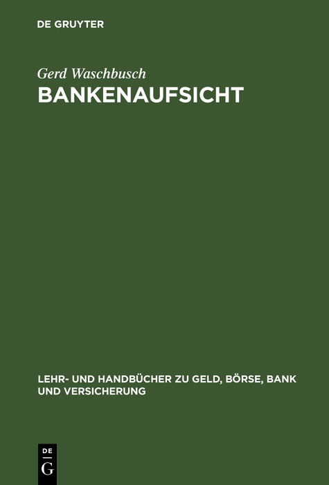 Bankenaufsicht - Gerd Waschbusch