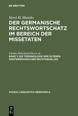 Die Terminologie der älteren westgermanischen Rechtsquellen - Horst H. Munske