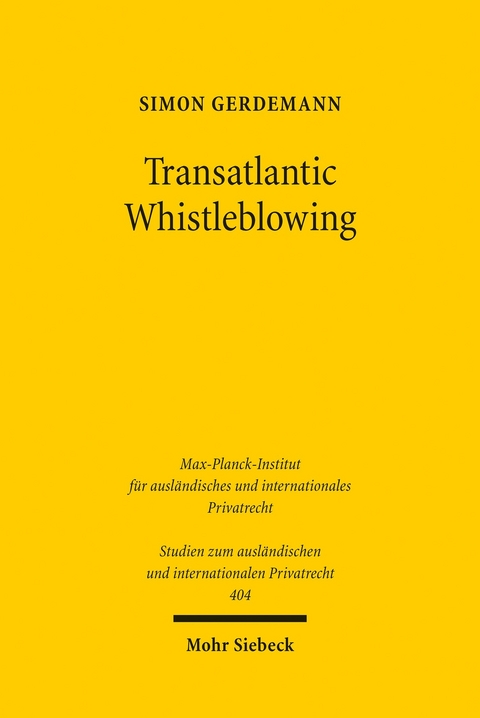 Transatlantic Whistleblowing -  Simon Gerdemann